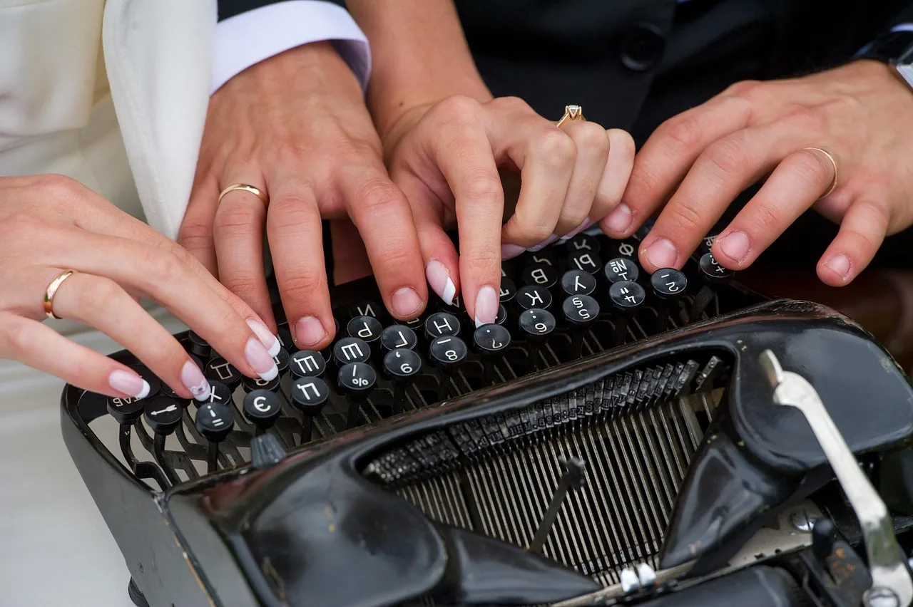 manicure, fingers, typewriter, hands, ring, wedding, typed on a typewriter, retro typewriter, manicure, typewriter, typewriter, typewriter, typewriter, typewriter. Buyer search: from criteria to letter of intent